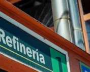 Refinery signage at a DAABON palm oil processing facility in Colombia