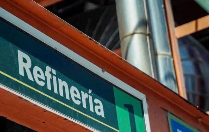 Refinery signage at a DAABON palm oil processing facility in Colombia